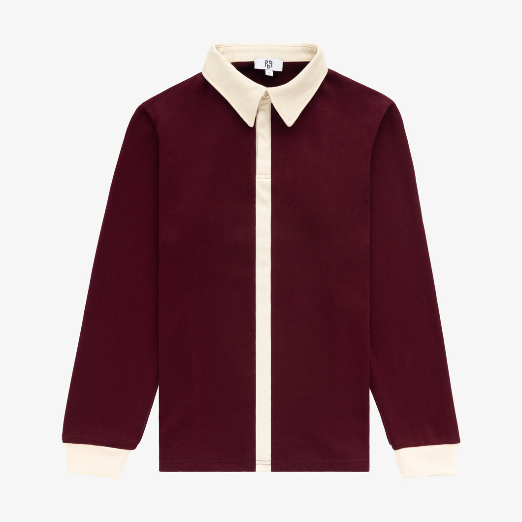 Two Toned Rugby - Burgundy Creme